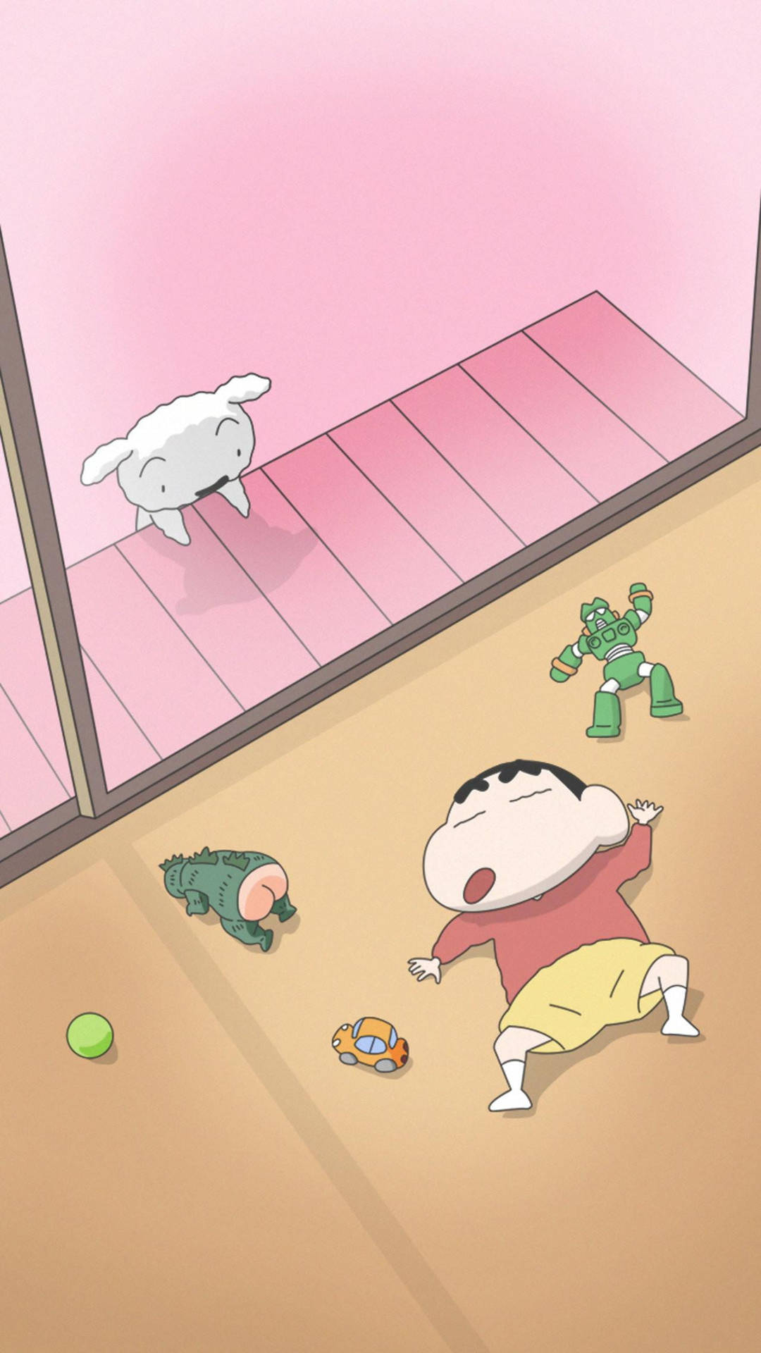 Caption: Peaceful Sleep - Shinchan Aesthetic Background