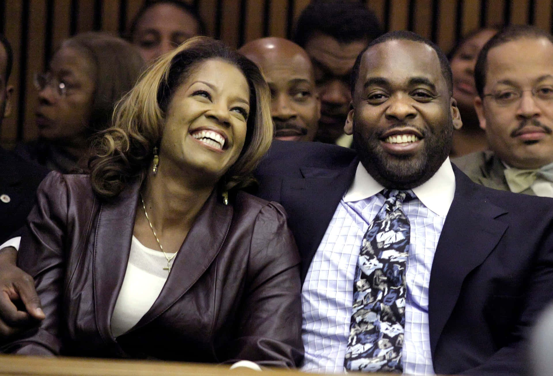 Caption: Portrait Of Kwame Kilpatrick, The Former Mayor Of Detroit. Background