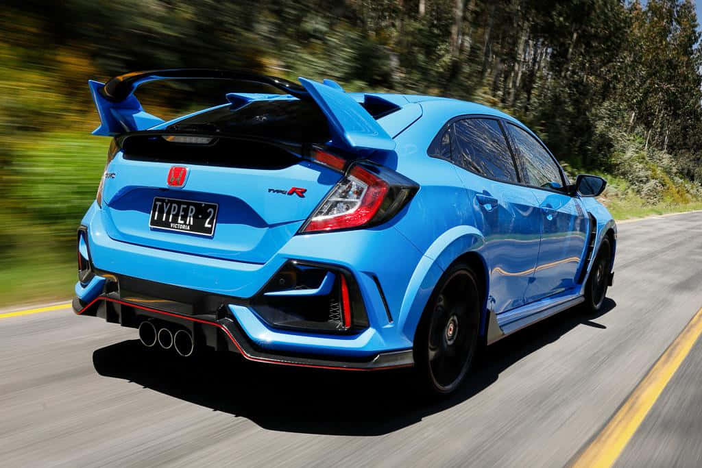 Caption: Power And Precision - Honda Civic Type R Background