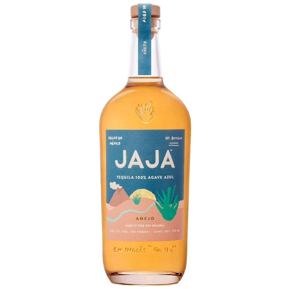 Caption: Premium Jaja Tequila Anejo Bottle Background