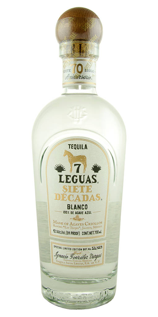 Caption: Premium Siete Leguas Blanco Tequila Bottle Background