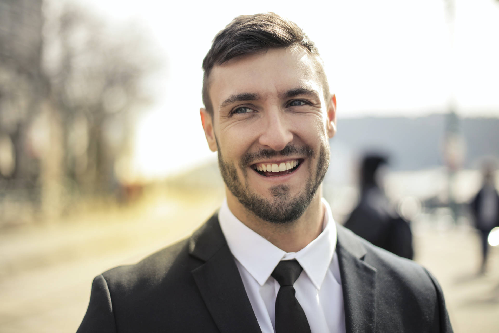 Caption: Professional Man In Suit Headshot