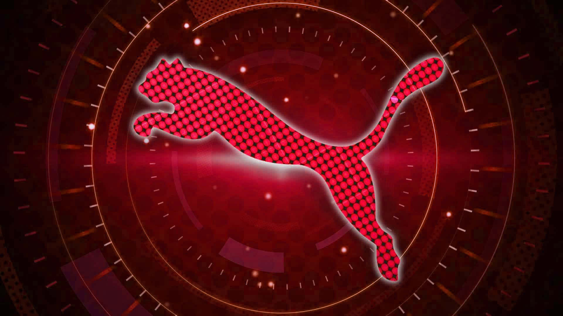 Caption: Puma Athletic Emblem - Roaring Into Action Background