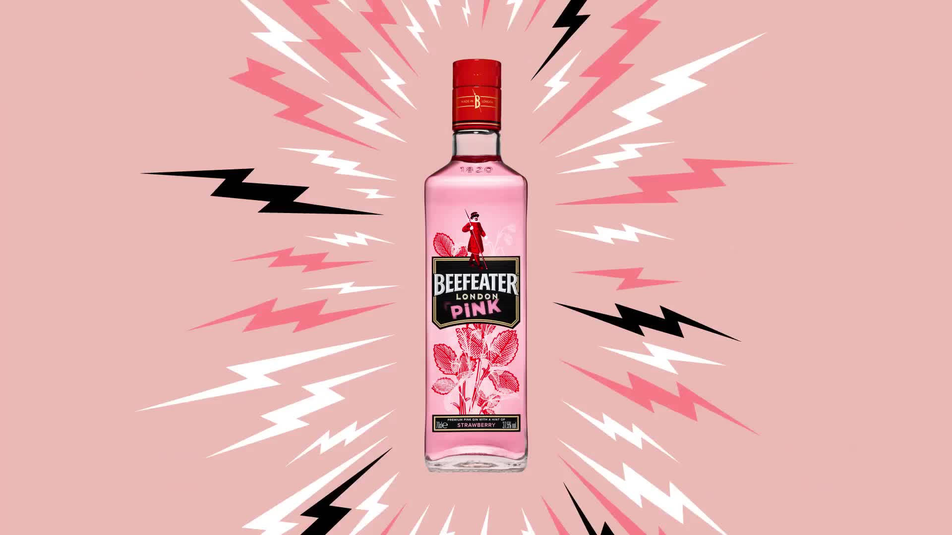 Caption: Refreshing Beefeater Pink Gin Background