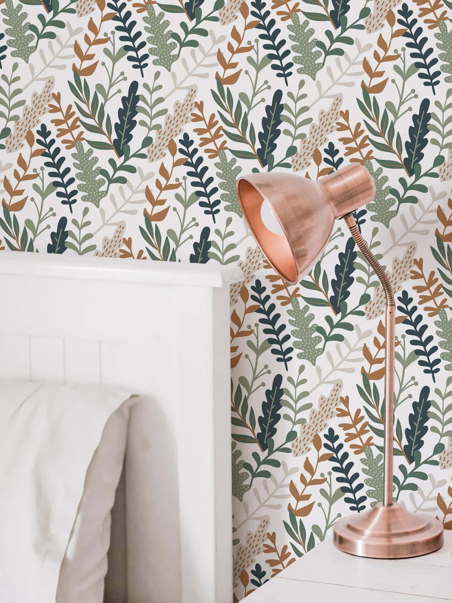 Caption: Refreshing Leaf Design In Conventional Style Background