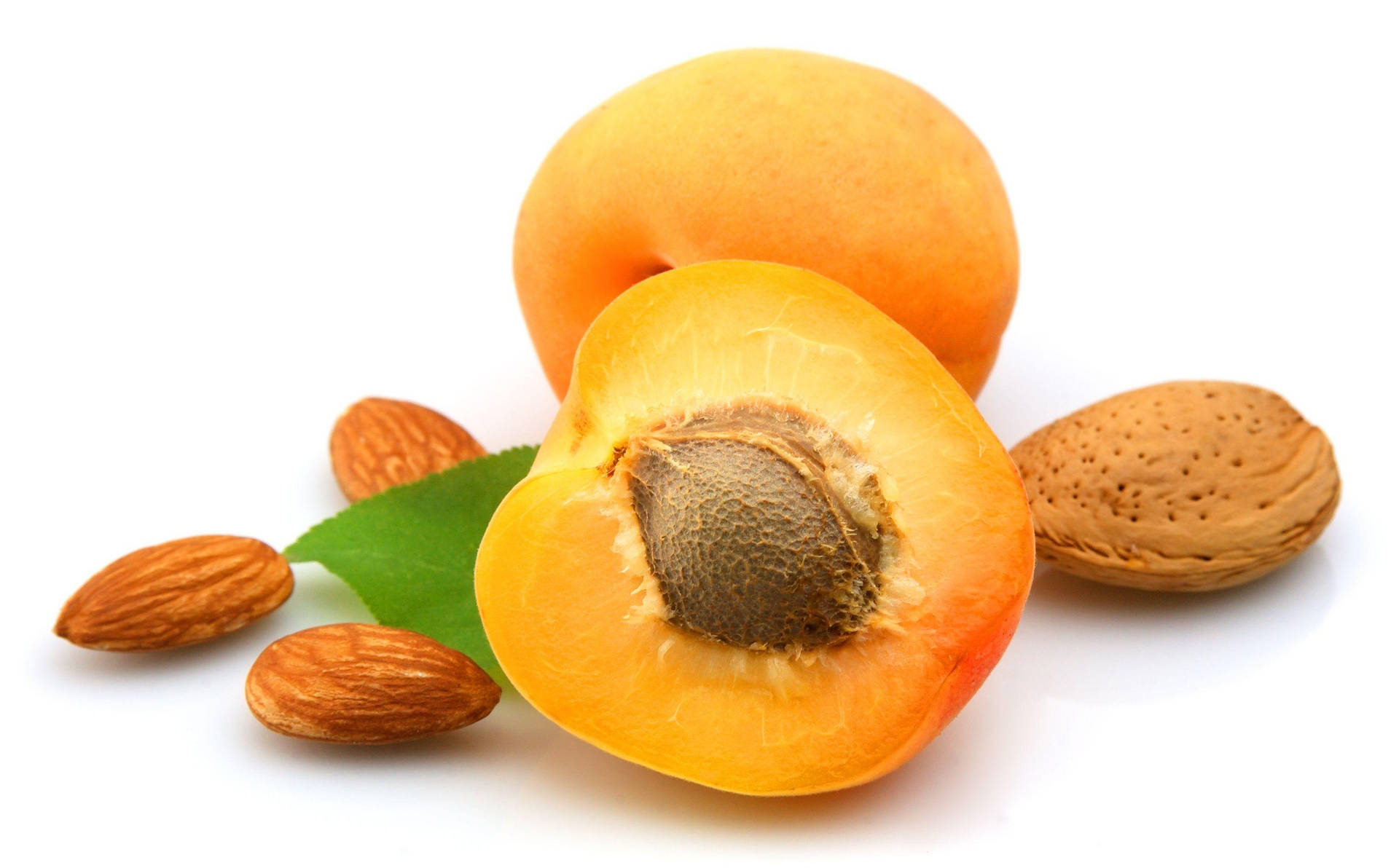 Caption: Refreshing Slice Of Apricot Background