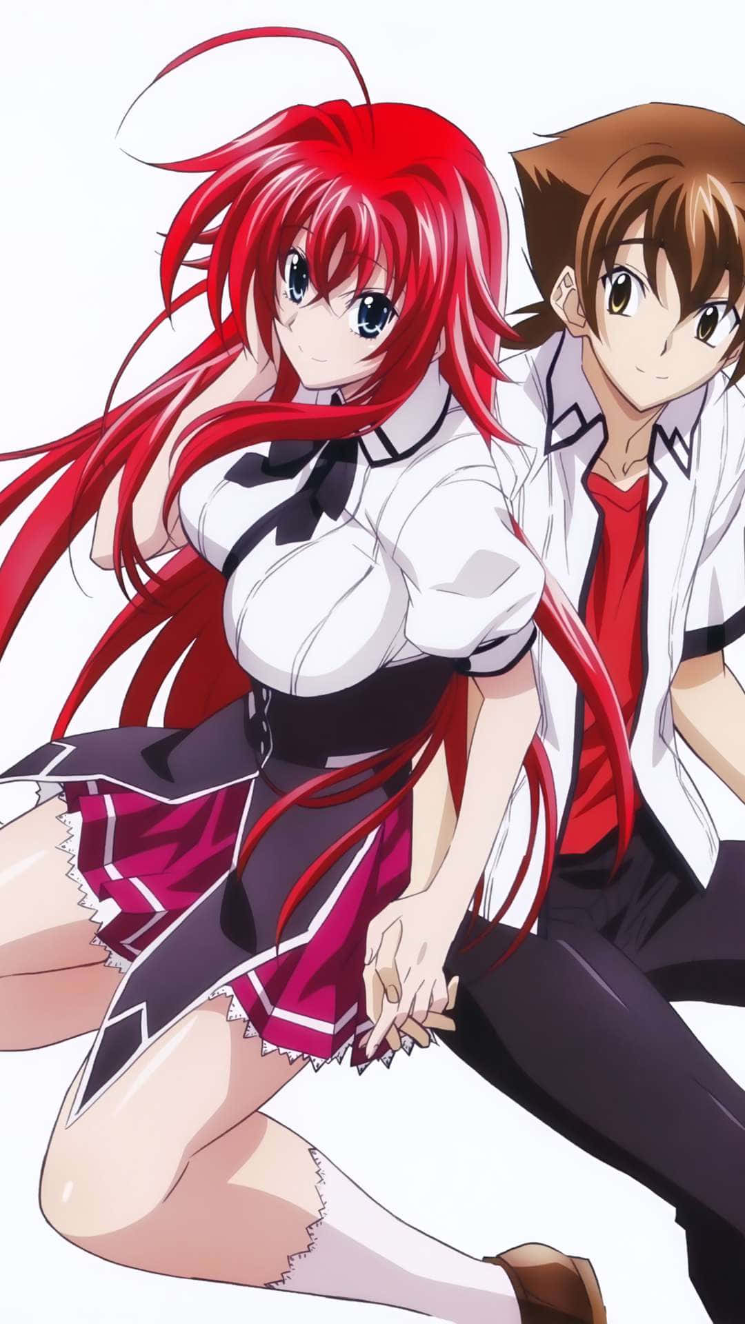 Caption: Rias Gremory - The Crimson-haired Ruin Princess Background