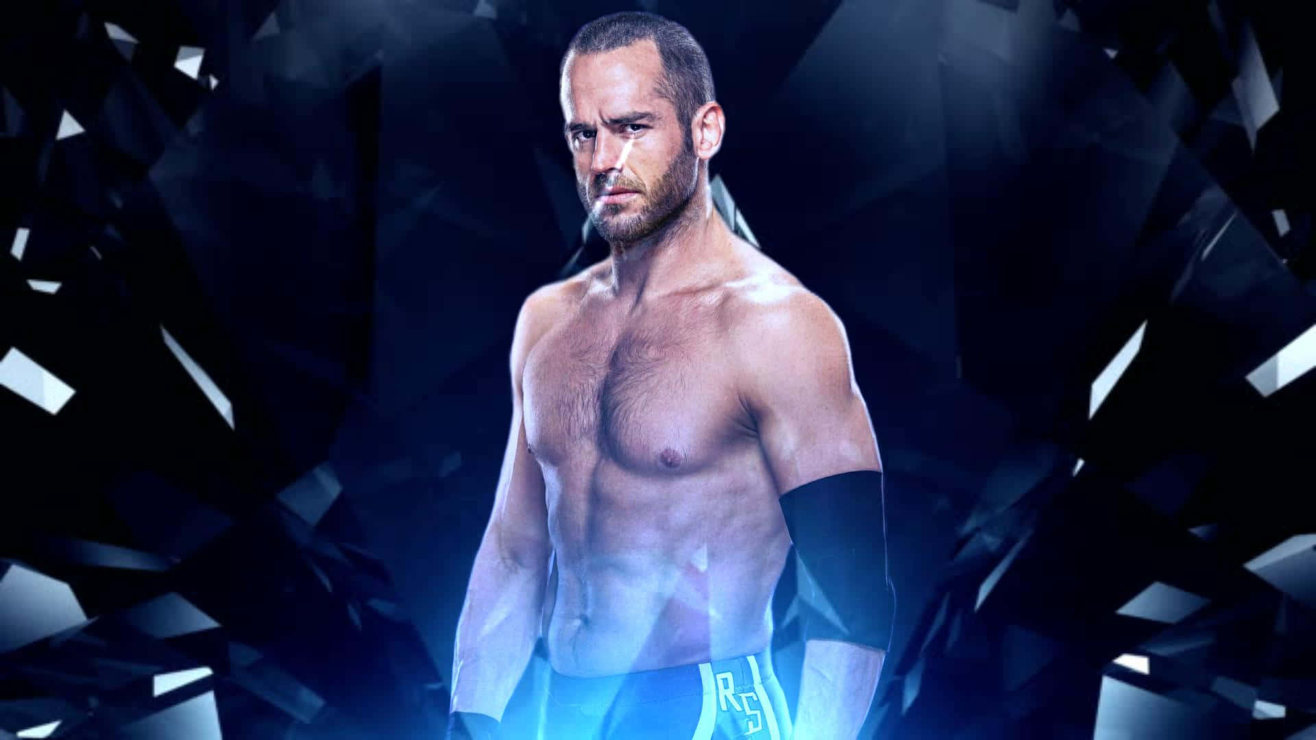 Caption: Roderick Strong Showcasing Power & Determination In Promotional Poster Background