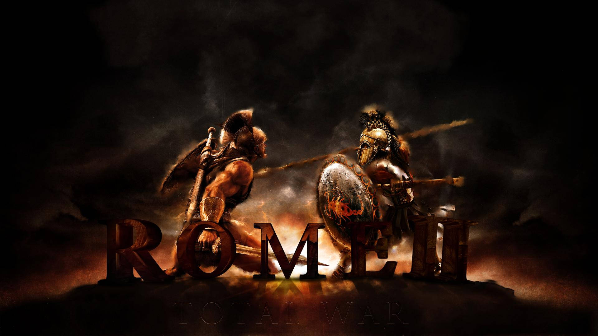 Caption: Rome 2 Game Cover Illustration Background