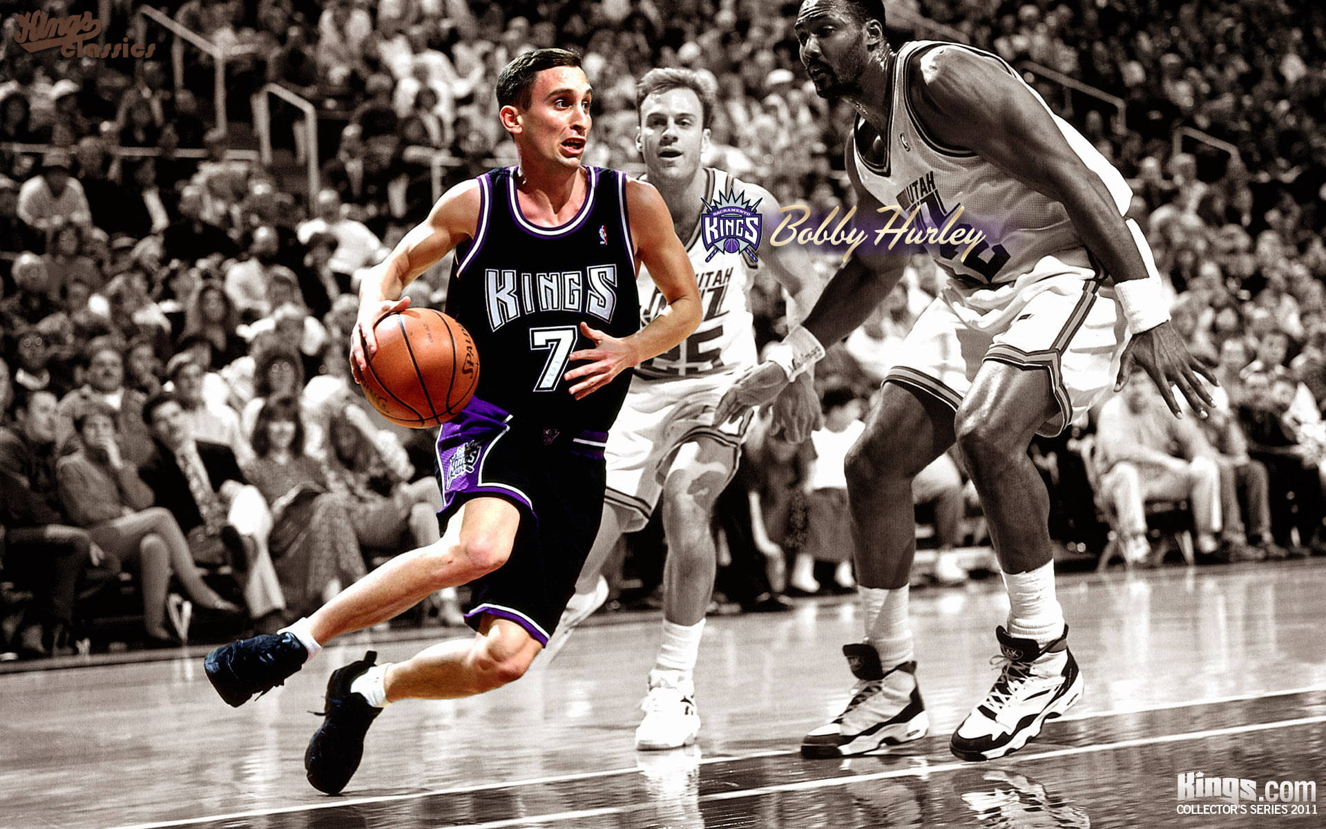 Caption: Sacramento Kings In Action On The Home Court Background