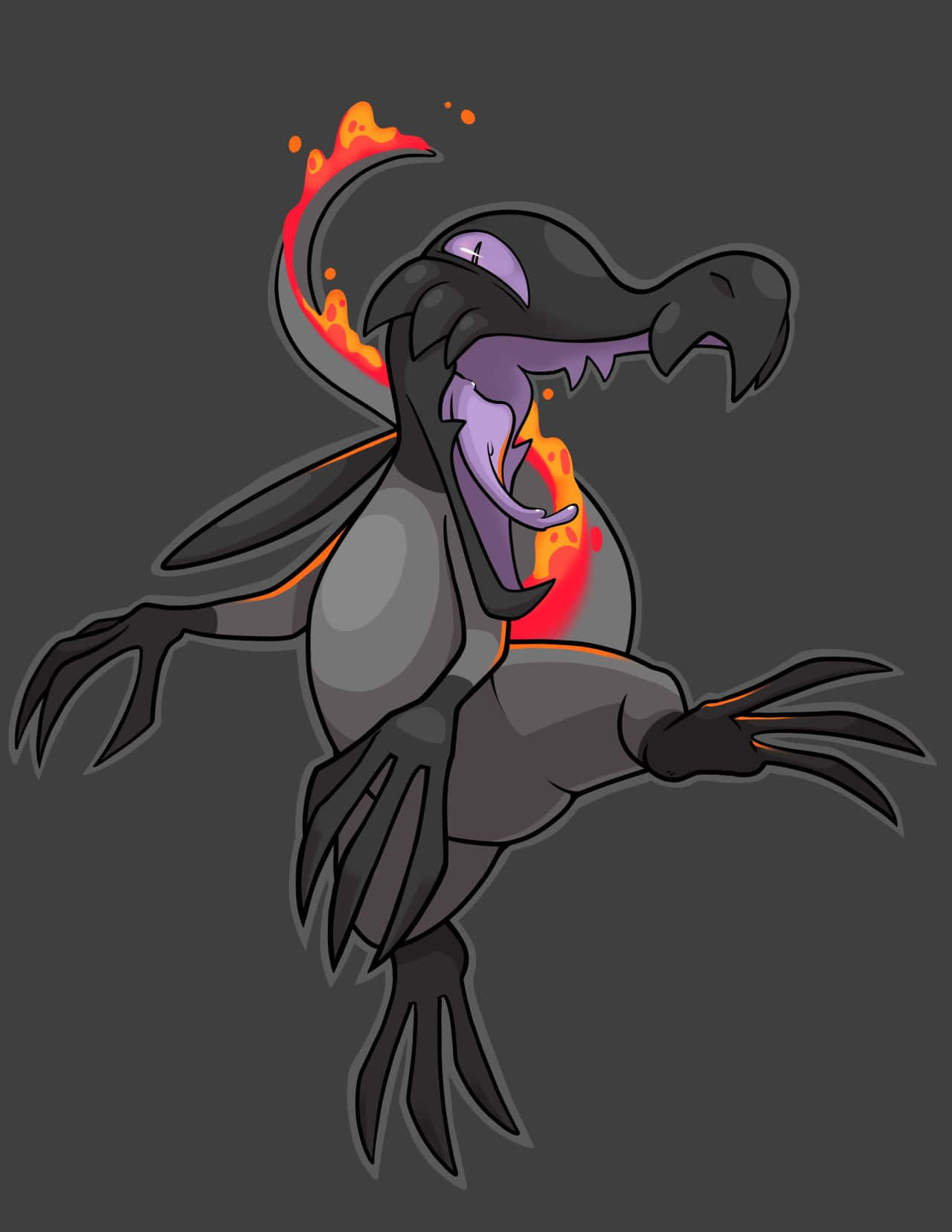 Caption: Salandit, The Flaming Pokémon Background