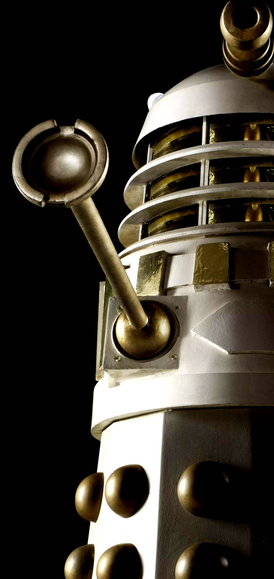 Caption: Samsung S10 With Dr. Who Dalek Clock Themed Wallpaper Background