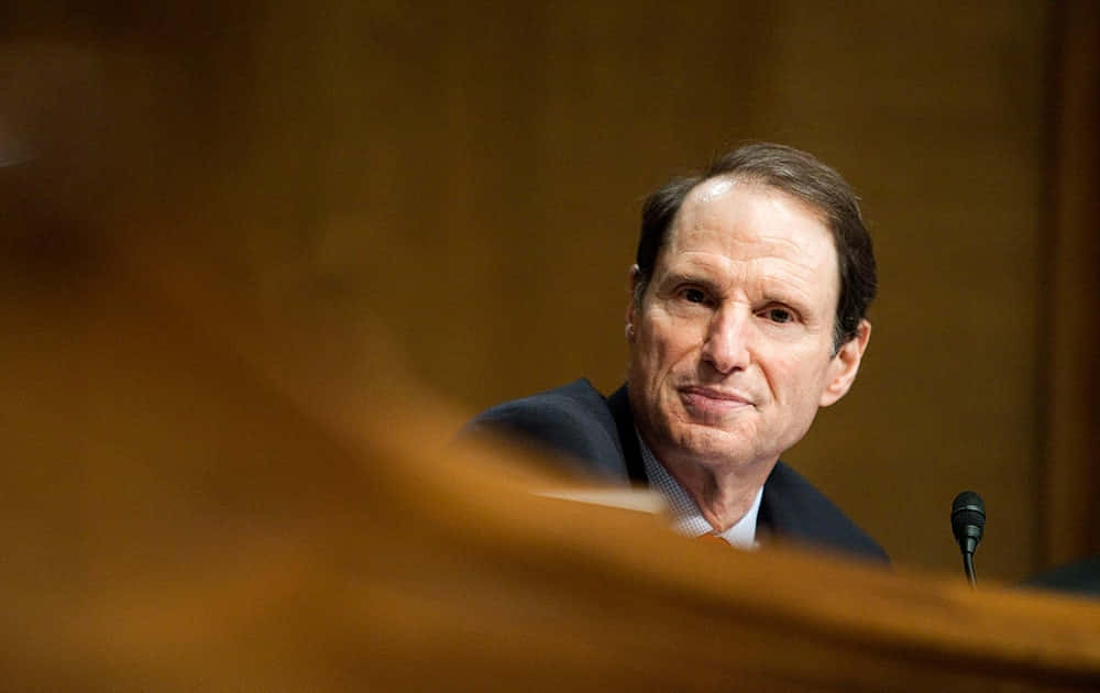 Caption: Senator Ron Wyden Looking At Camera