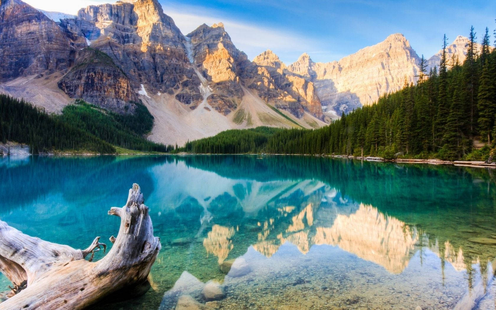 Caption: Serene Moraine Lake As Computer Wallpaper Background