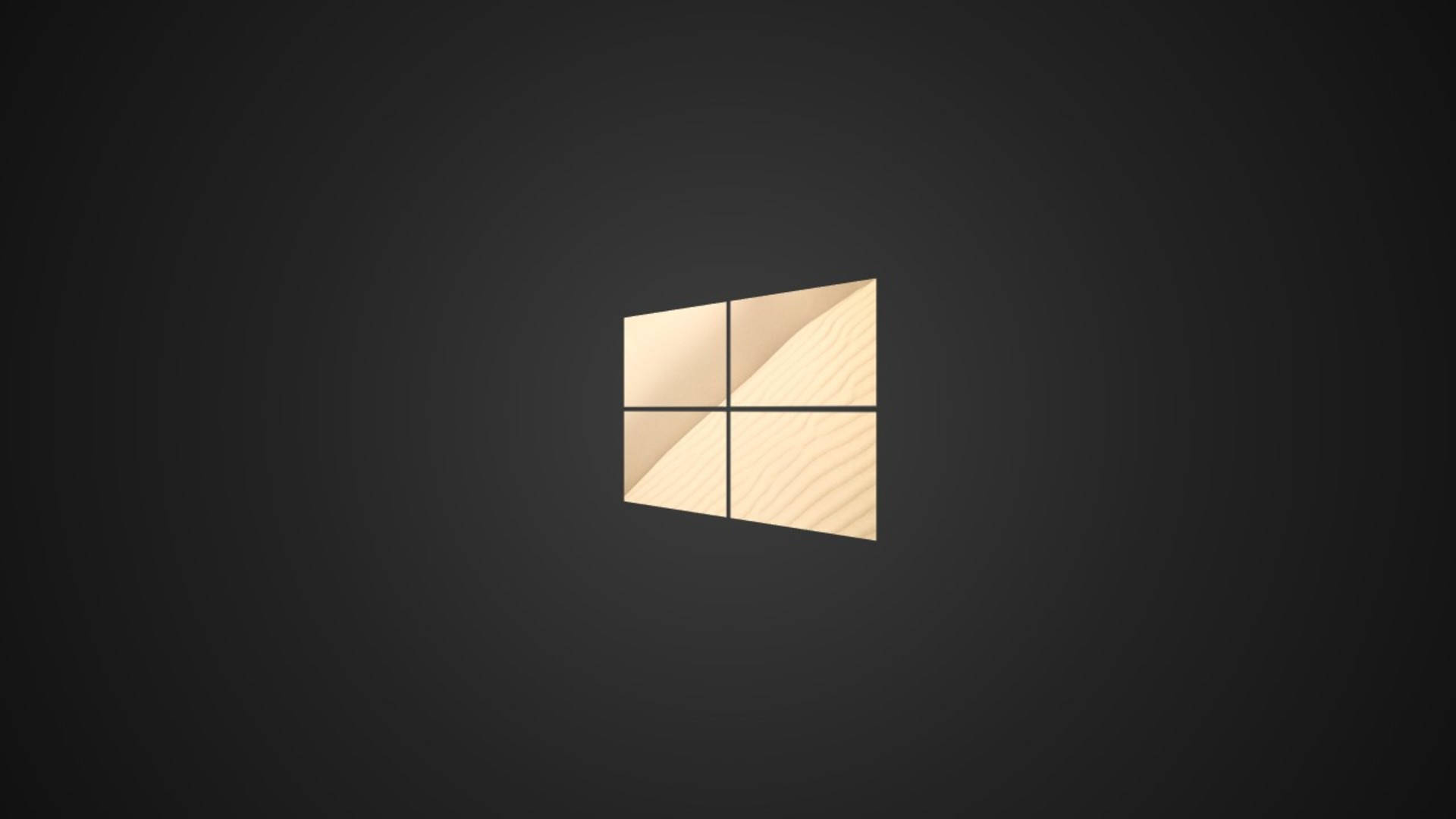 Caption: Shimmering Golden Windows Logo On A Dark Background Background