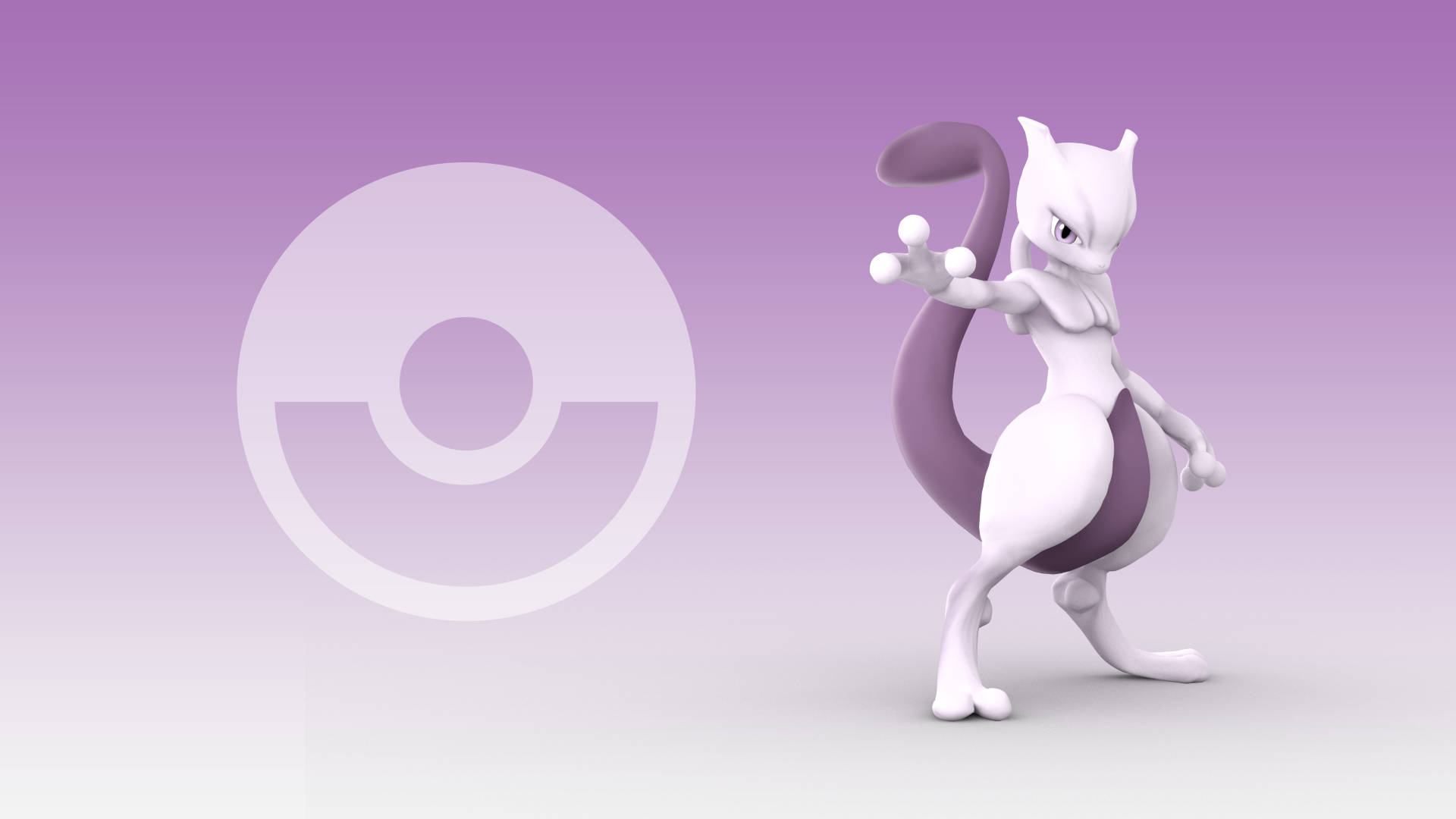 Caption: Shiny Mewtwo With A Pokémon Logo - The Ultimate Psychic Pokémon Background