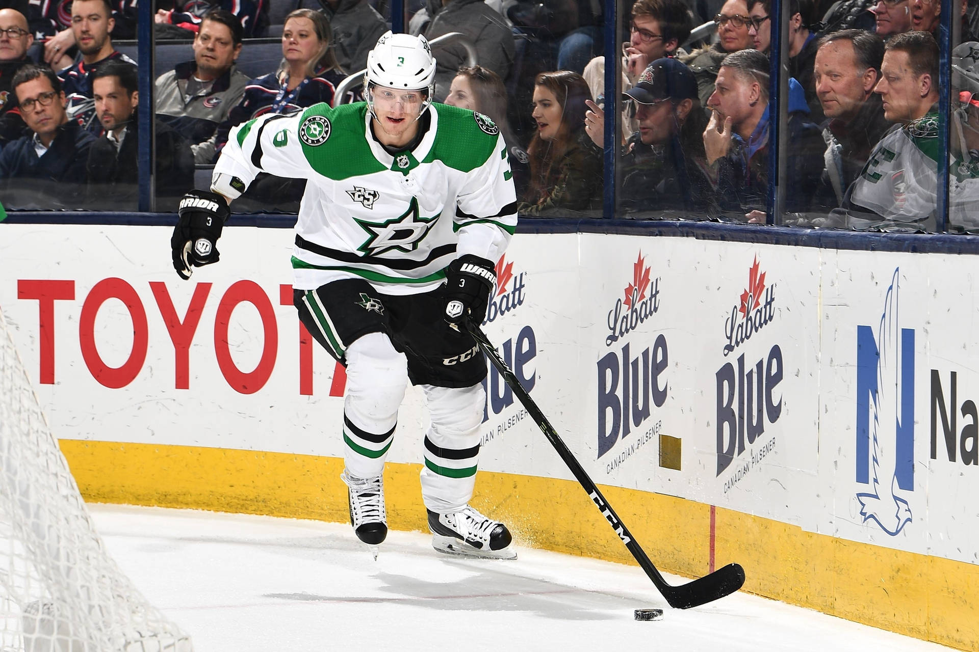 Caption: Skilled Dallas Stars Defenseman John Klingberg In Action Background