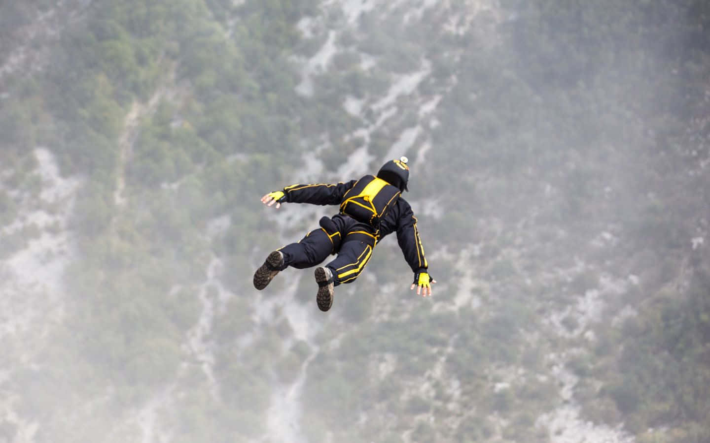 Caption: Skydiver Embracing The Skies Background