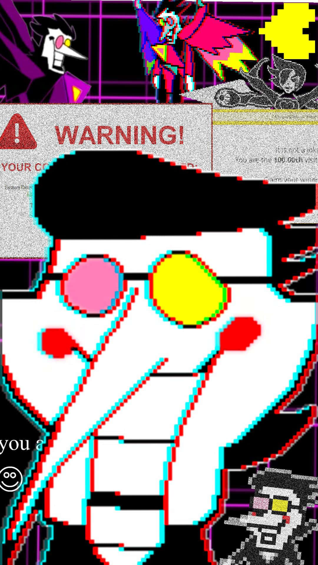 Caption: Spamton In Action Background