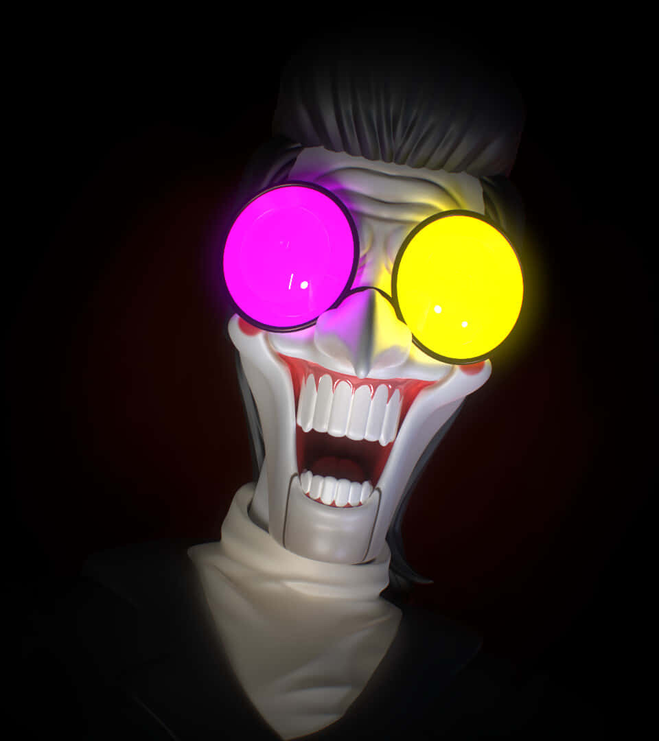 Caption: Spamton, The Enigmatic Merchant From Deltarune Background