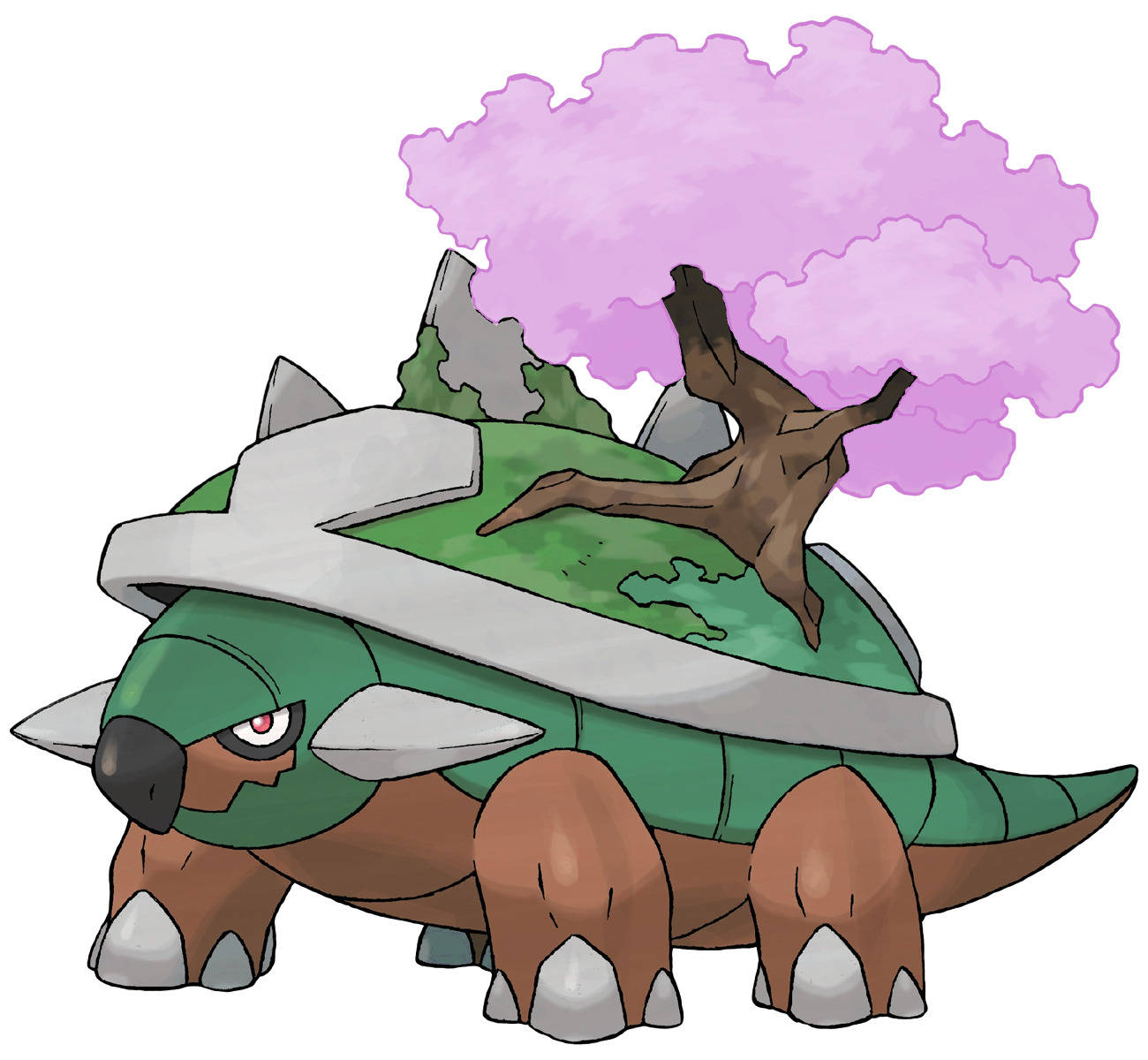 Caption: Spectacular Sakura Blossom With Majestic Torterra