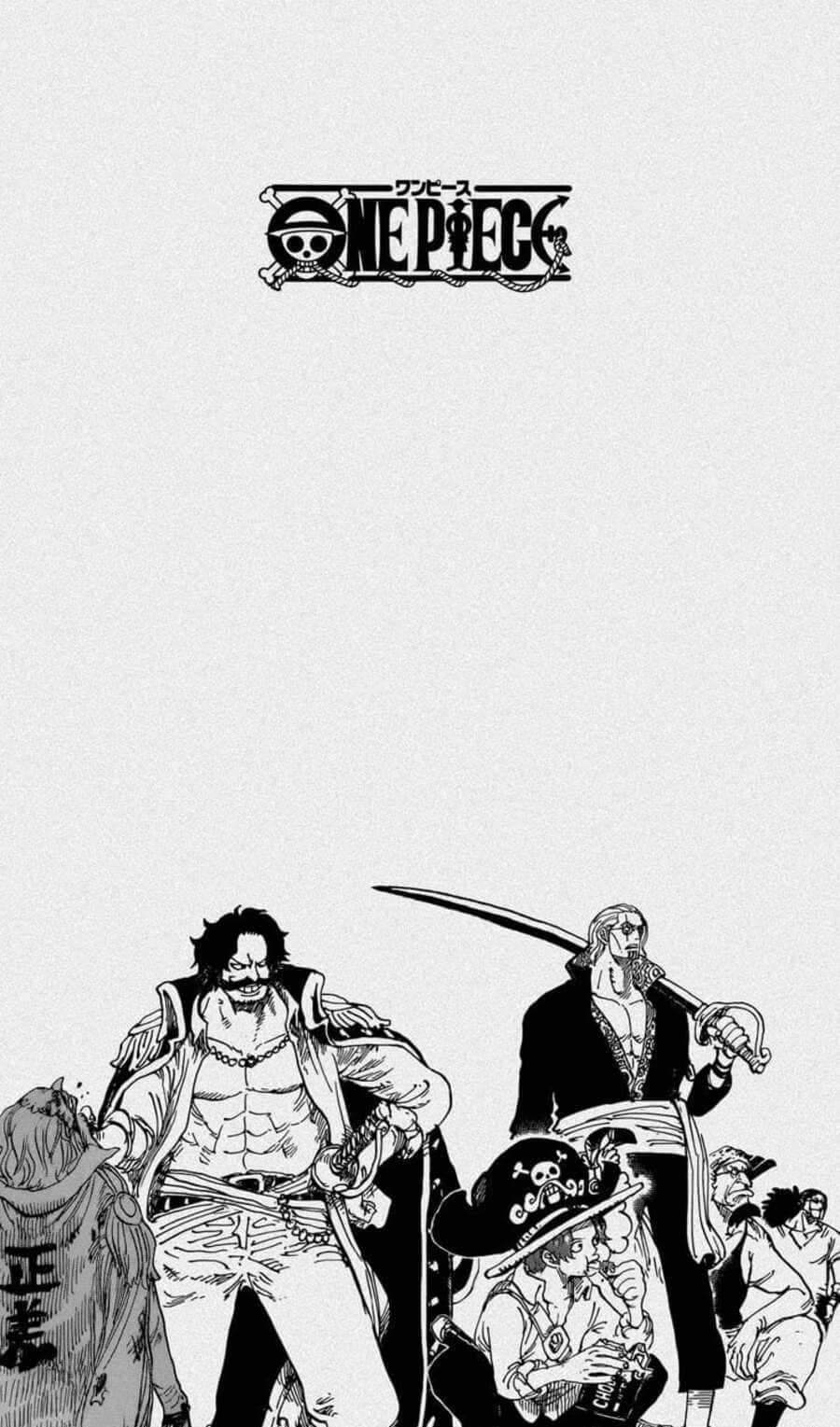 Caption: Straw Hat Pirates In One Piece Manga Background