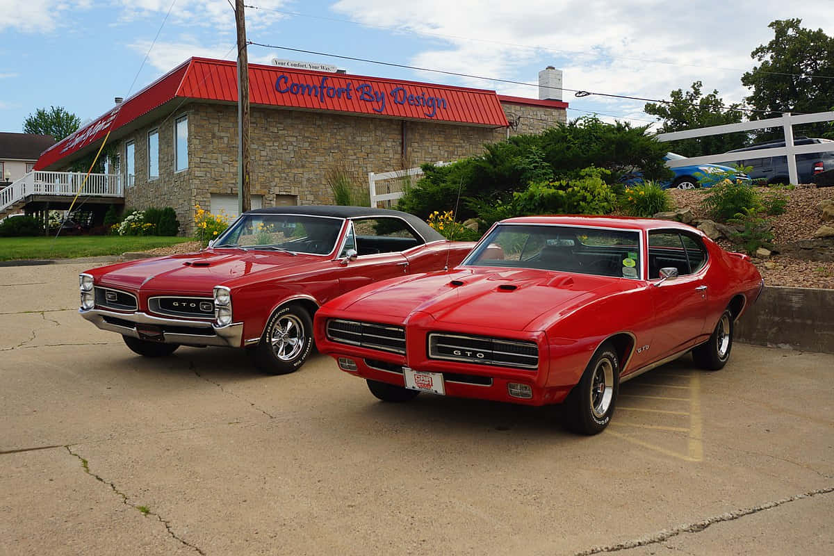 Caption: Strike A Pose With The Iconic Pontiac Gto Background