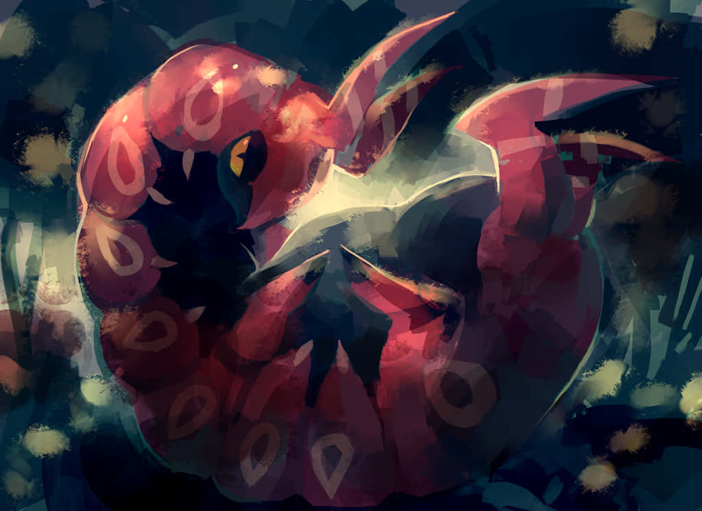 Caption: Striking Presence Of Scolipede, Epic Pokémon Background