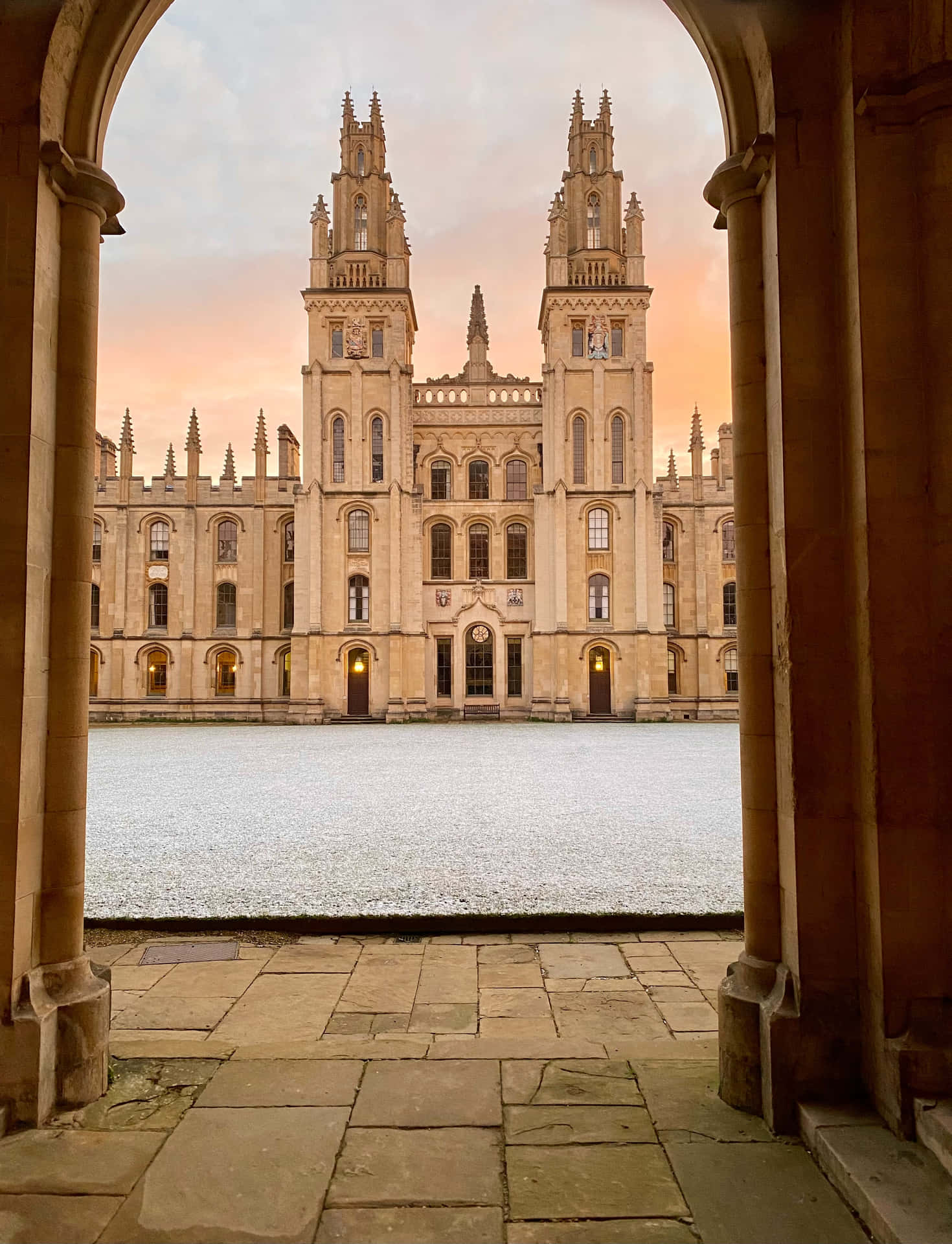 Caption: Stunning Architecture Of All Souls College, Oxford University Background