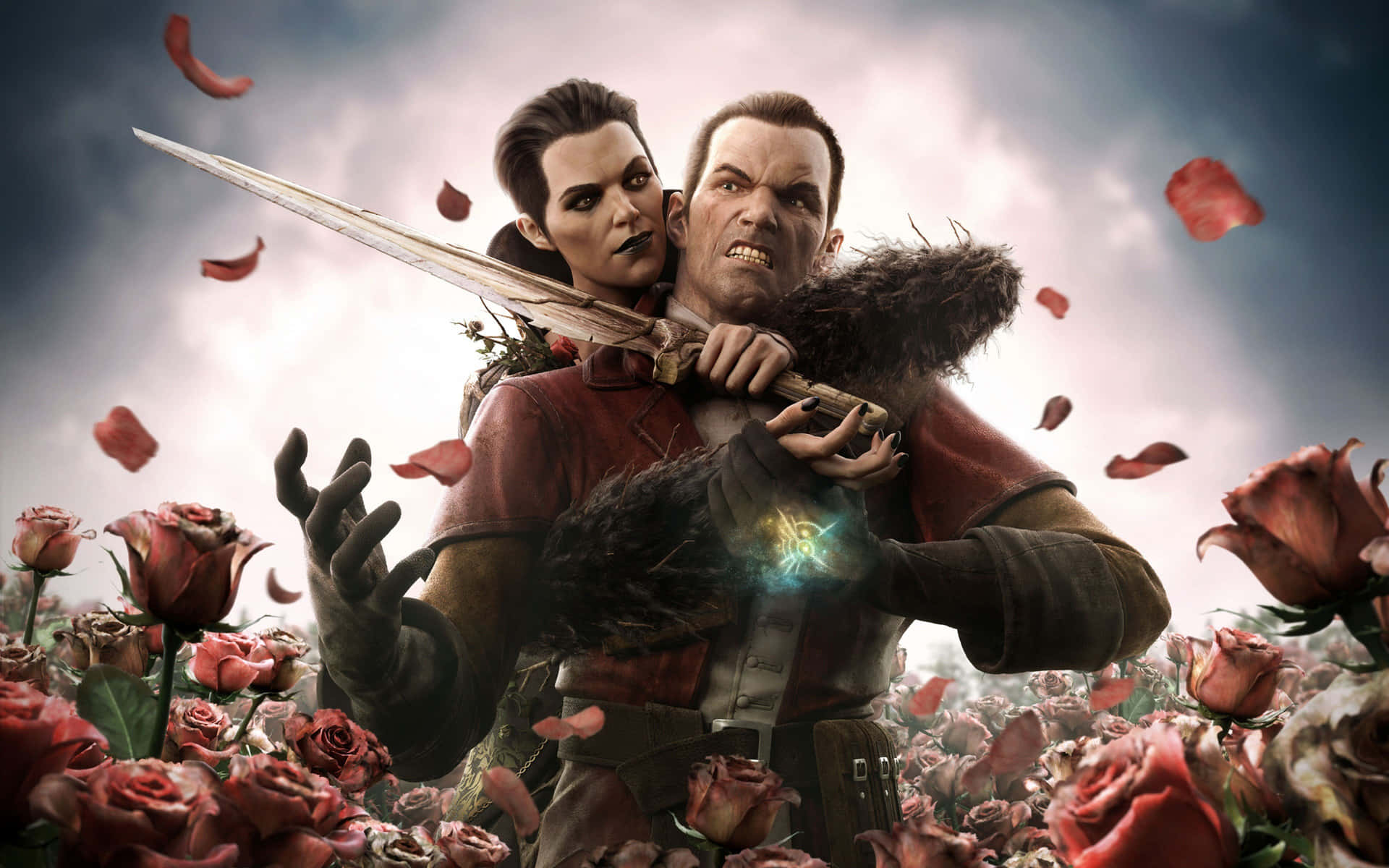 Caption: Stunning Dishonored 4k Game Poster Background