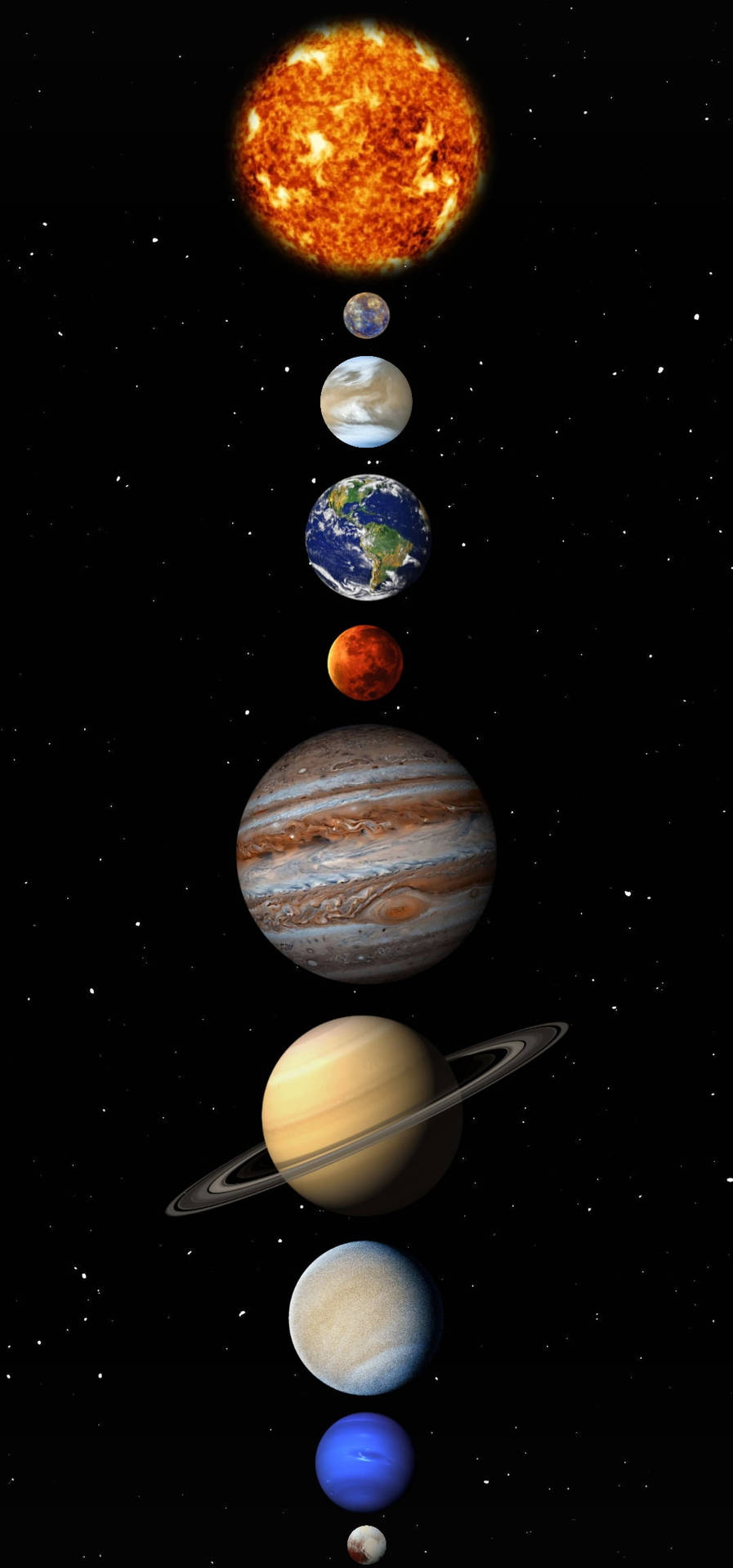 Caption: Stunning Hd View Of The Solar System Background