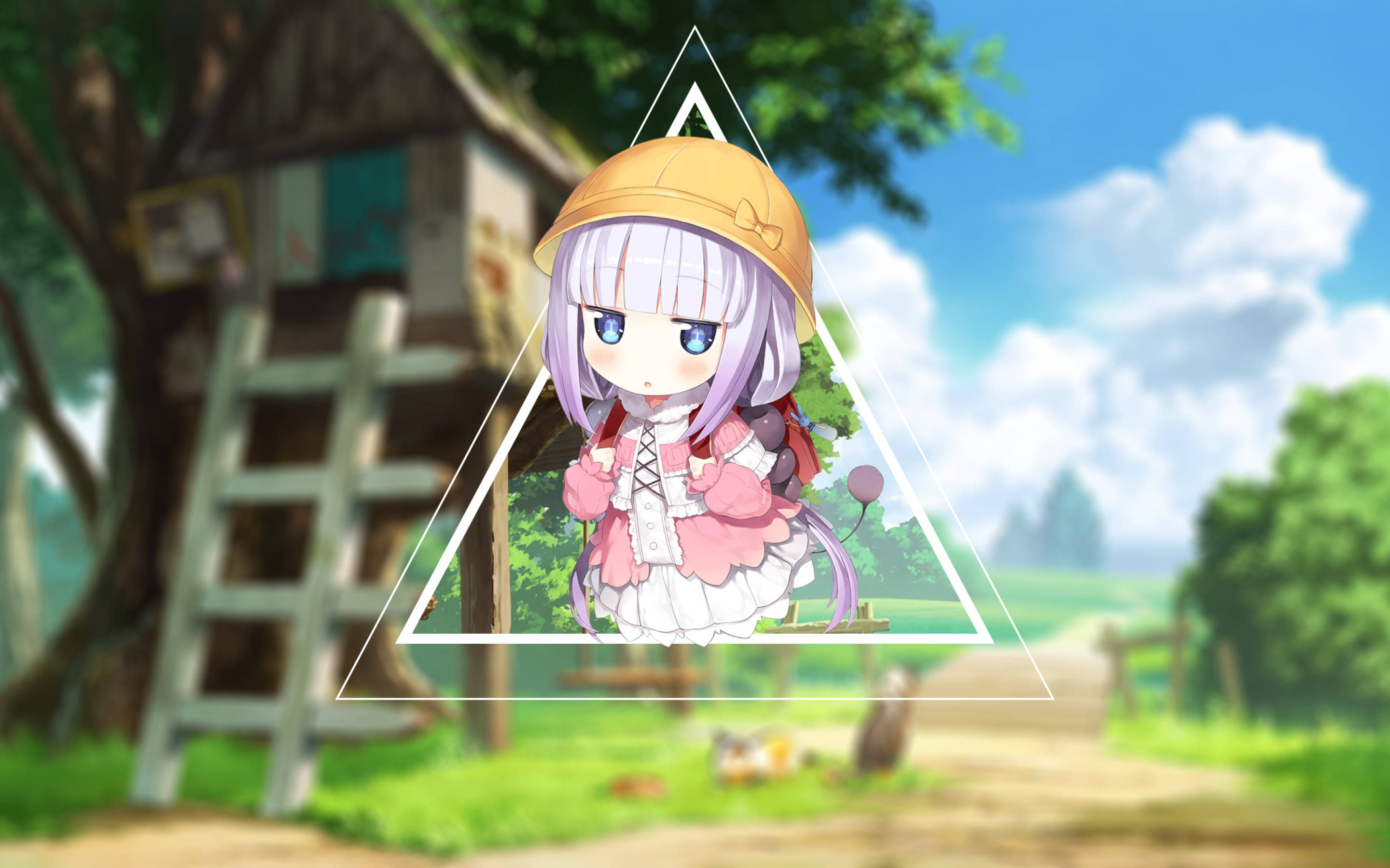 Caption: Stylish Anime Profile - Kanna Kobayashi Background