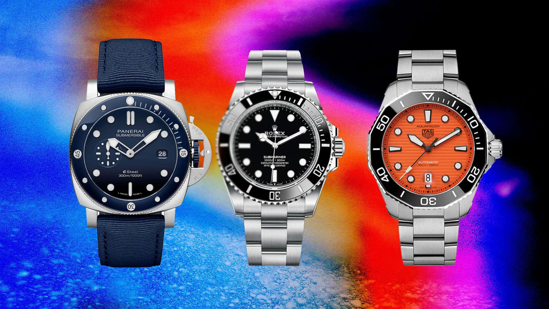 Caption: Stylish Automatic Dive Watches For Men Background