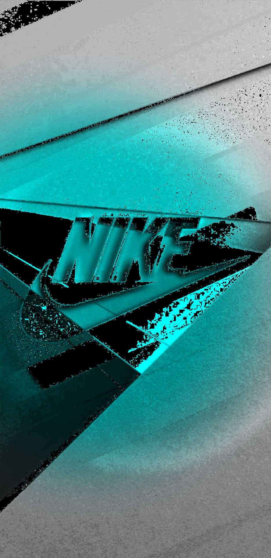 Caption: Stylish Blue Nike Sneakers Background