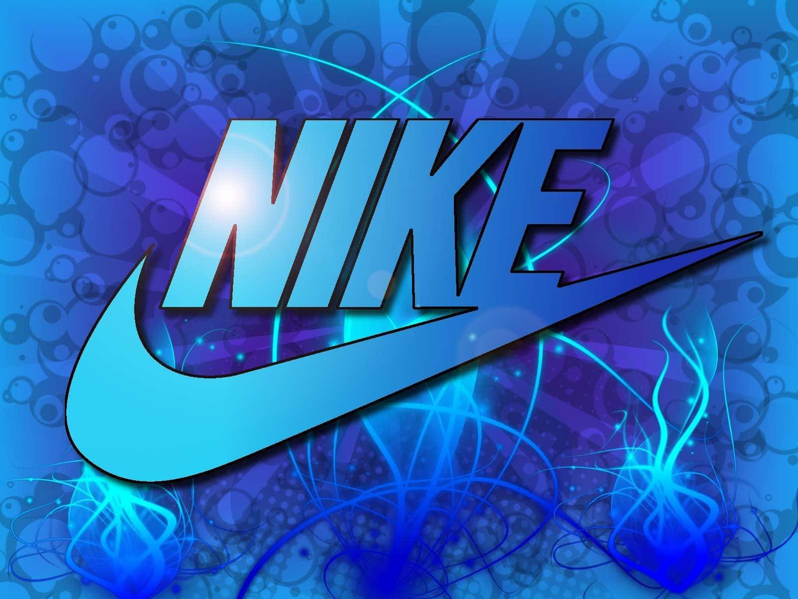 Caption: Stylish Blue Nike Wallpaper Background