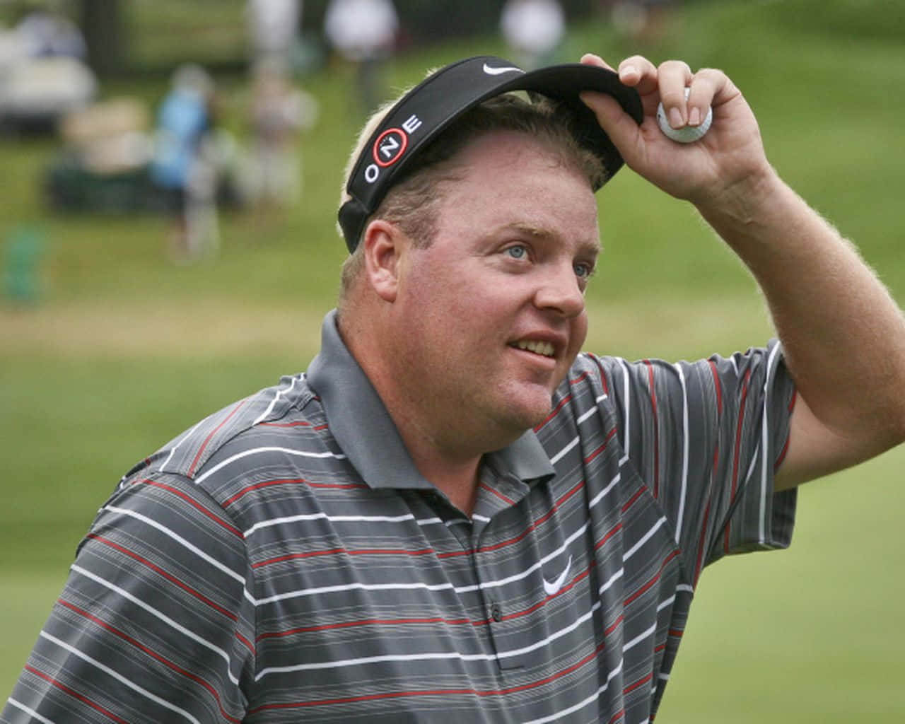 Caption: Swedish Professional Golfer Carl Pettersson In Action Background