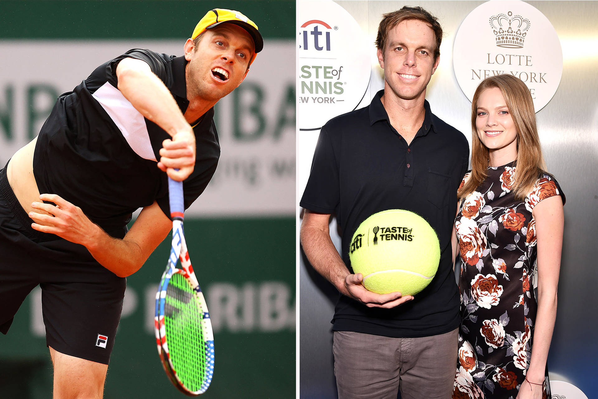 Caption: Tennis Star Sam Querrey With Girlfriend At Event Background