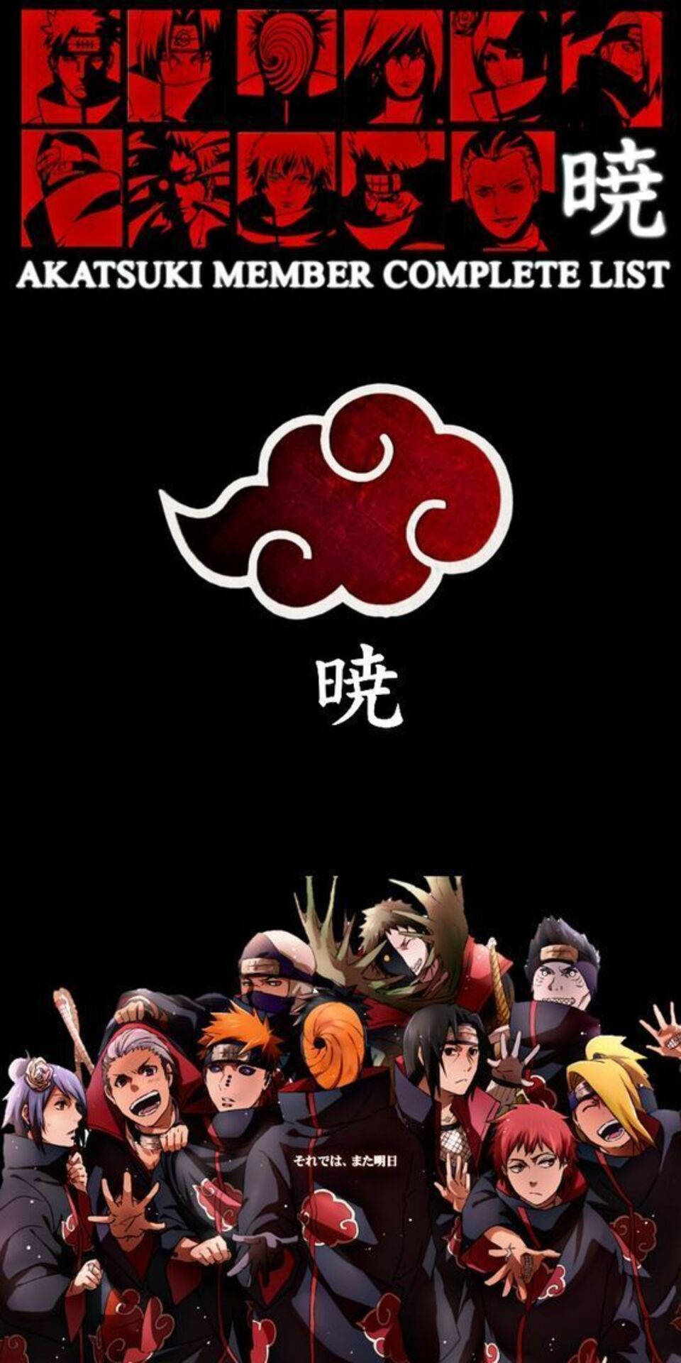 Caption: The Akatsuki Organization From Naruto Series Background
