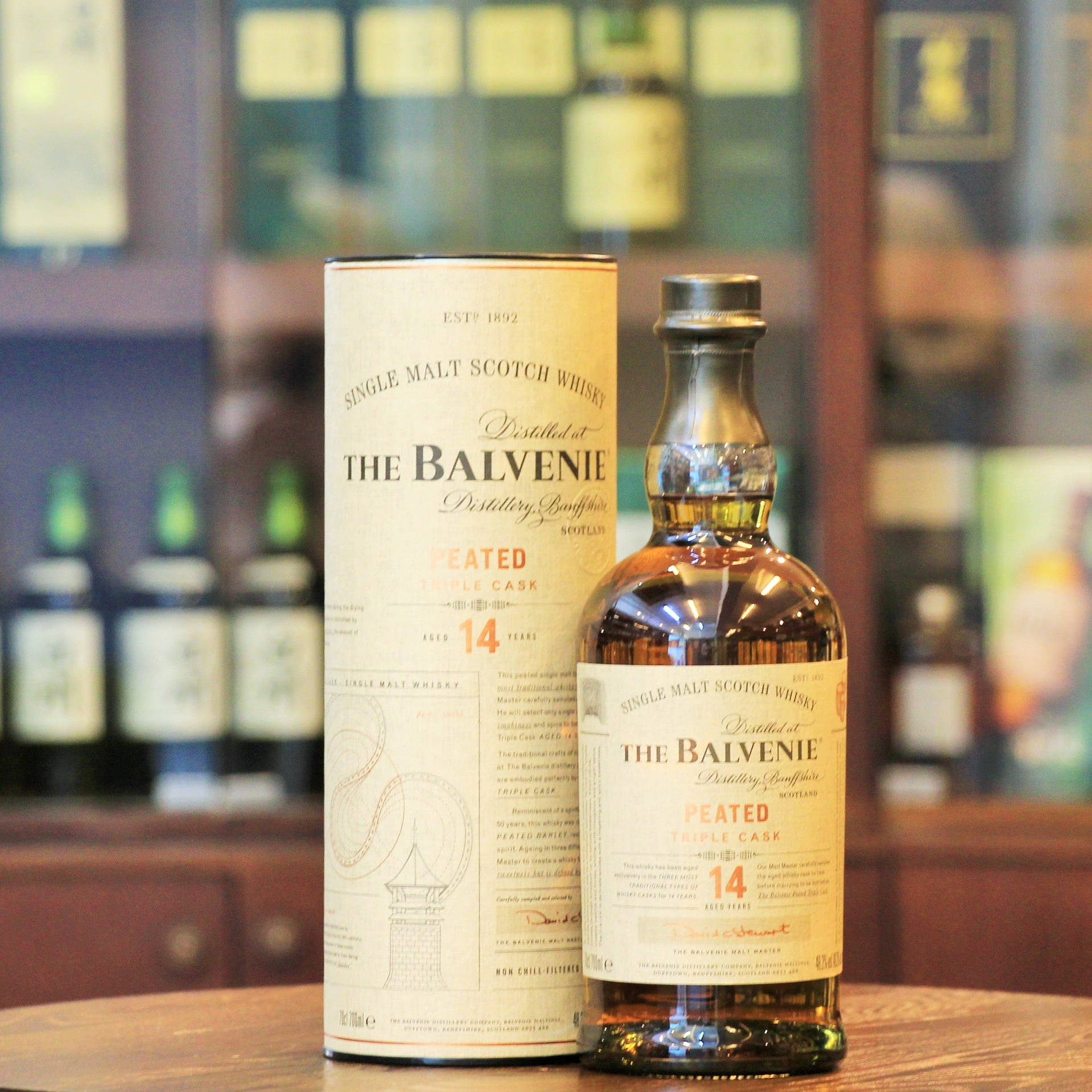 Caption: The Balvenie Peated Triple Cask 14 Years Old Scotch Whisky