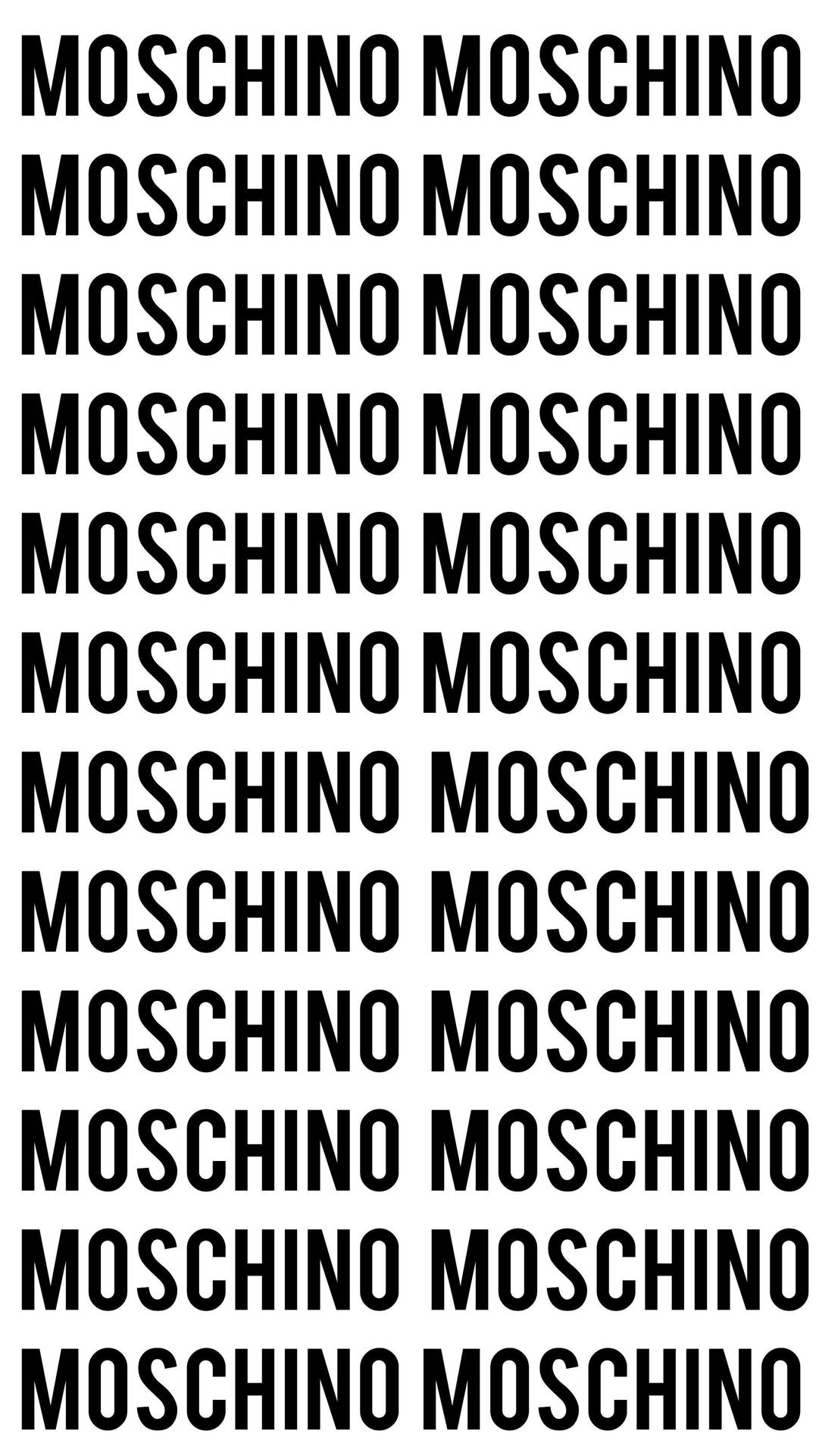 Caption: The Classic Black And White Moschino Logo Background