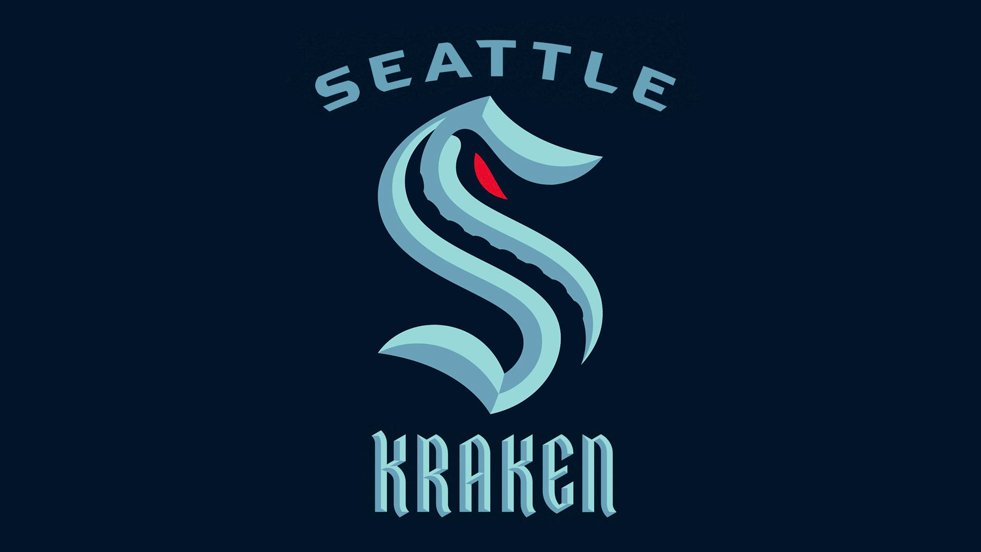 Caption: The Emblem Of Pride: Seattle Kraken Wordmark Logo