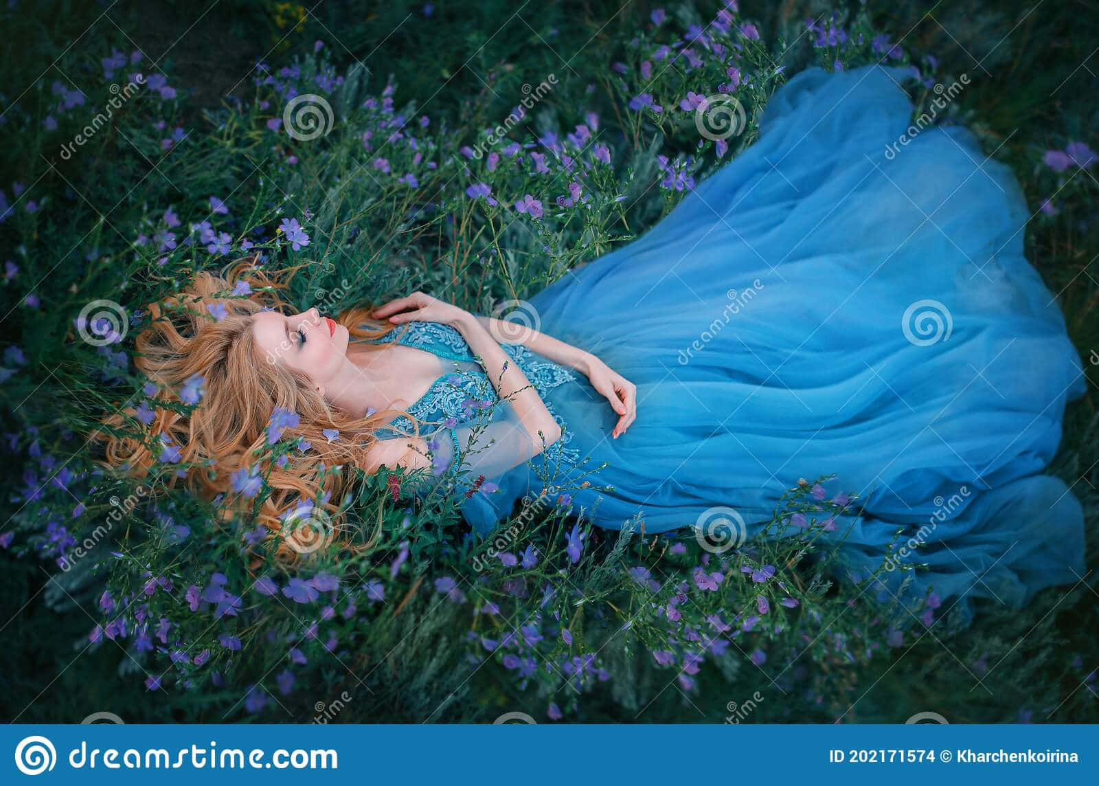 Caption: The Enchanting Slumber: Sleeping Beauty In Dreamland Background