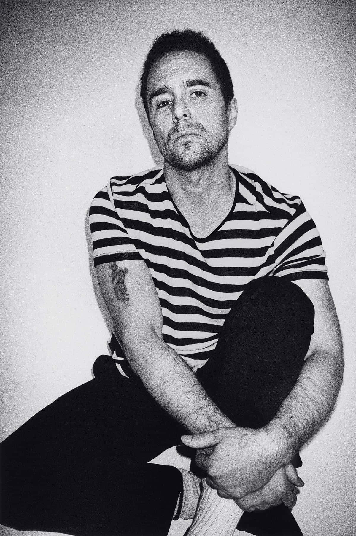 Caption: The Enigmatic Sam Rockwell In Black And White