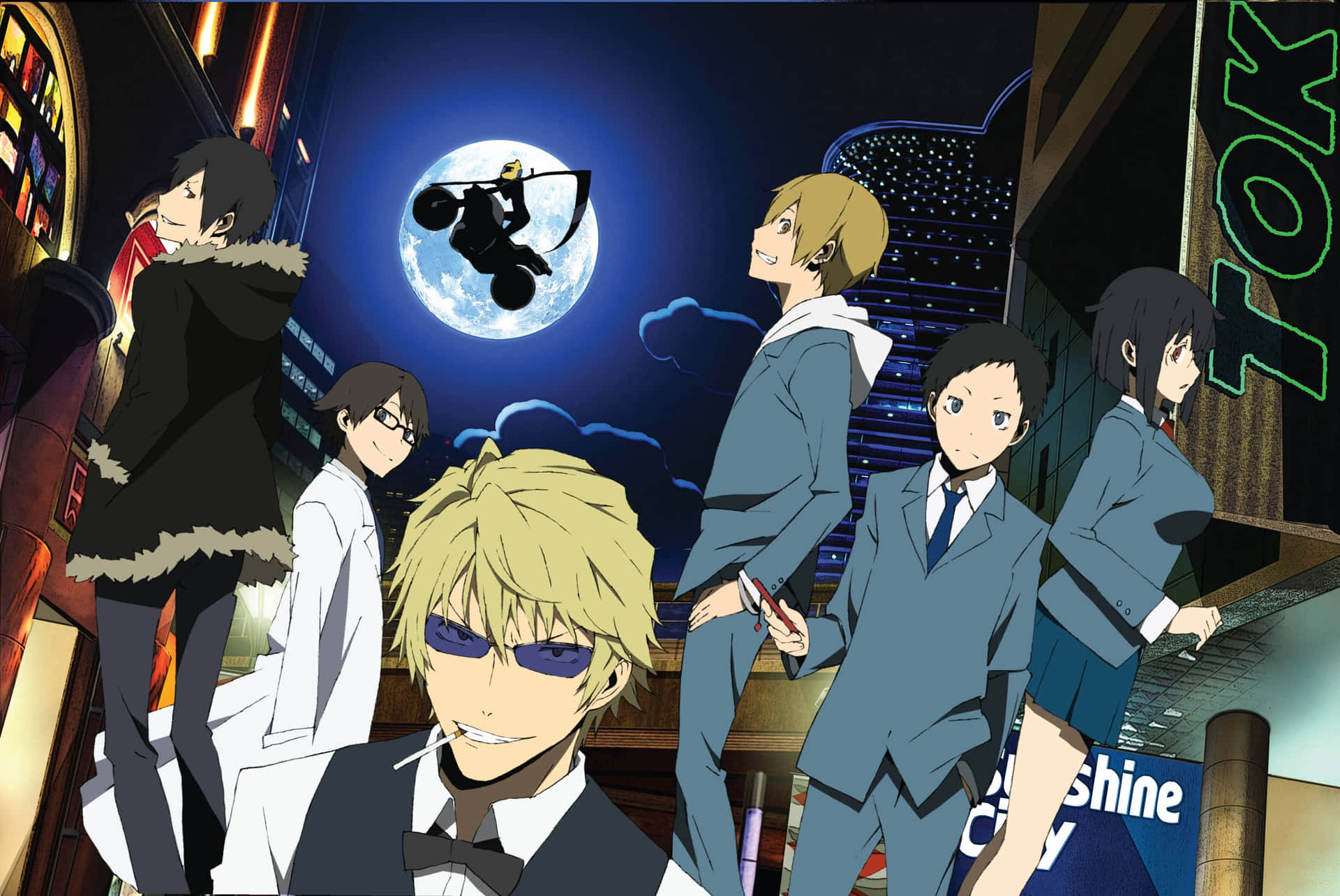 Caption: The Fascinating World Of Durarara Background