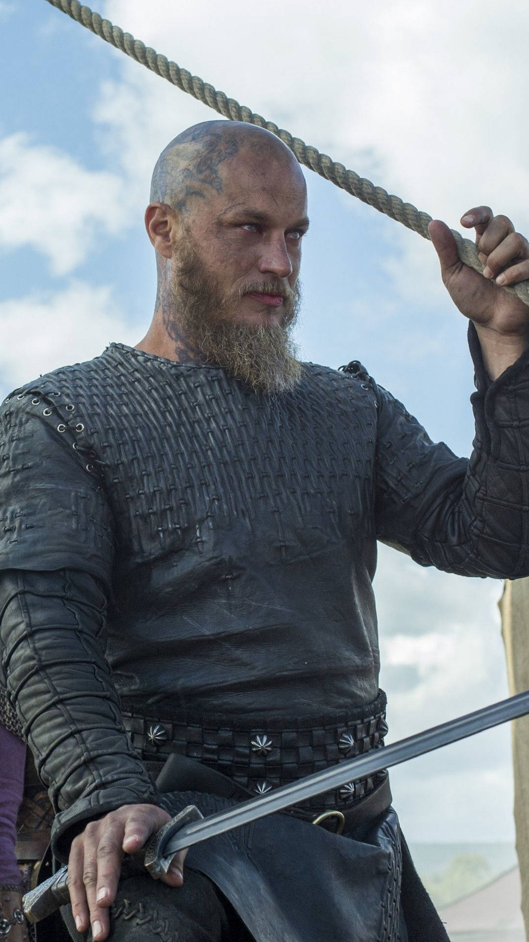Caption: The Ferocious Viking King, Ragnar Lothbrok In 4k Background