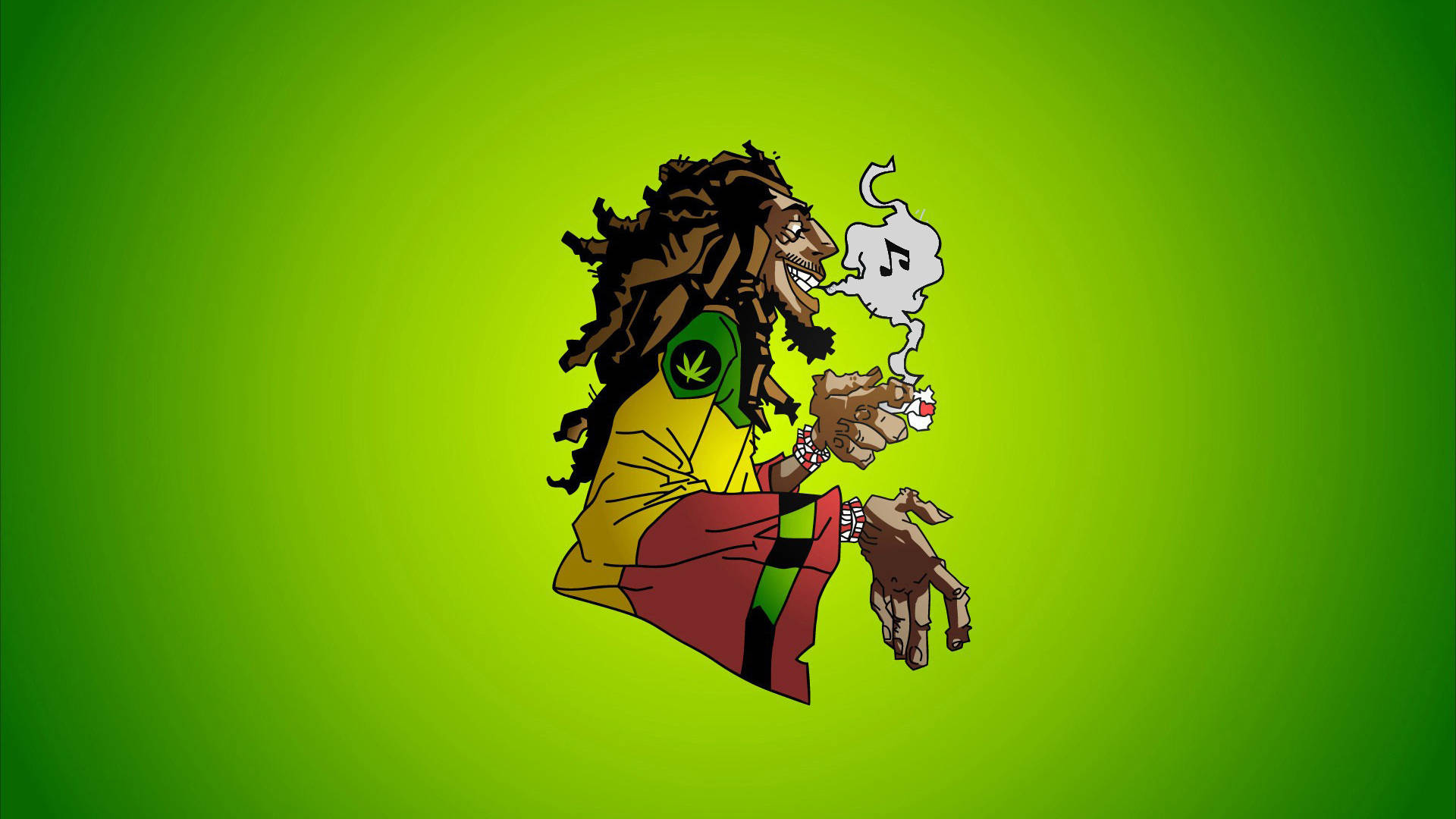 Caption: The Iconic Symbol Of Freedom: Robert Marley With Dreadlocks Background