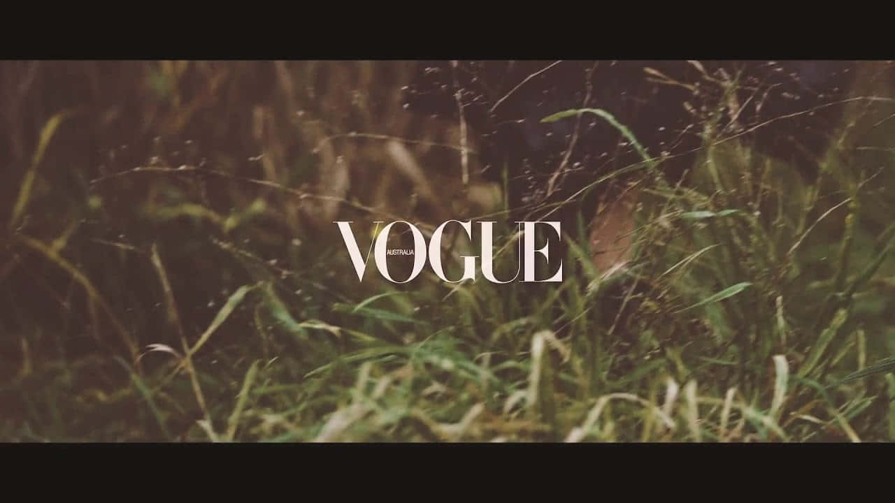 Caption: The Iconic Vogue Magazine Logo. Background