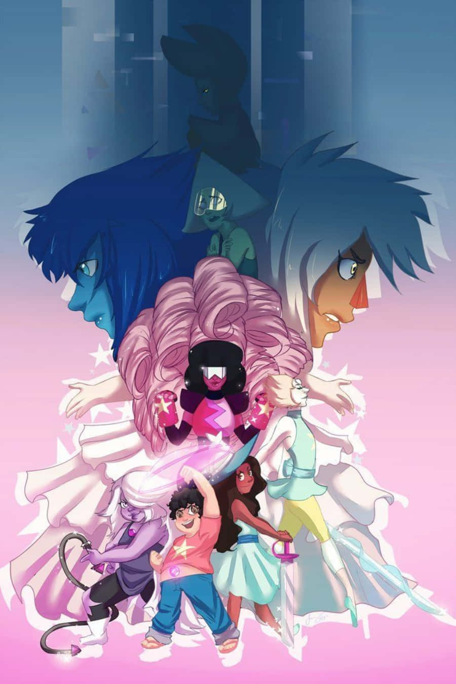 Caption: The Main Characters Of Steven Universe Animated Series Background