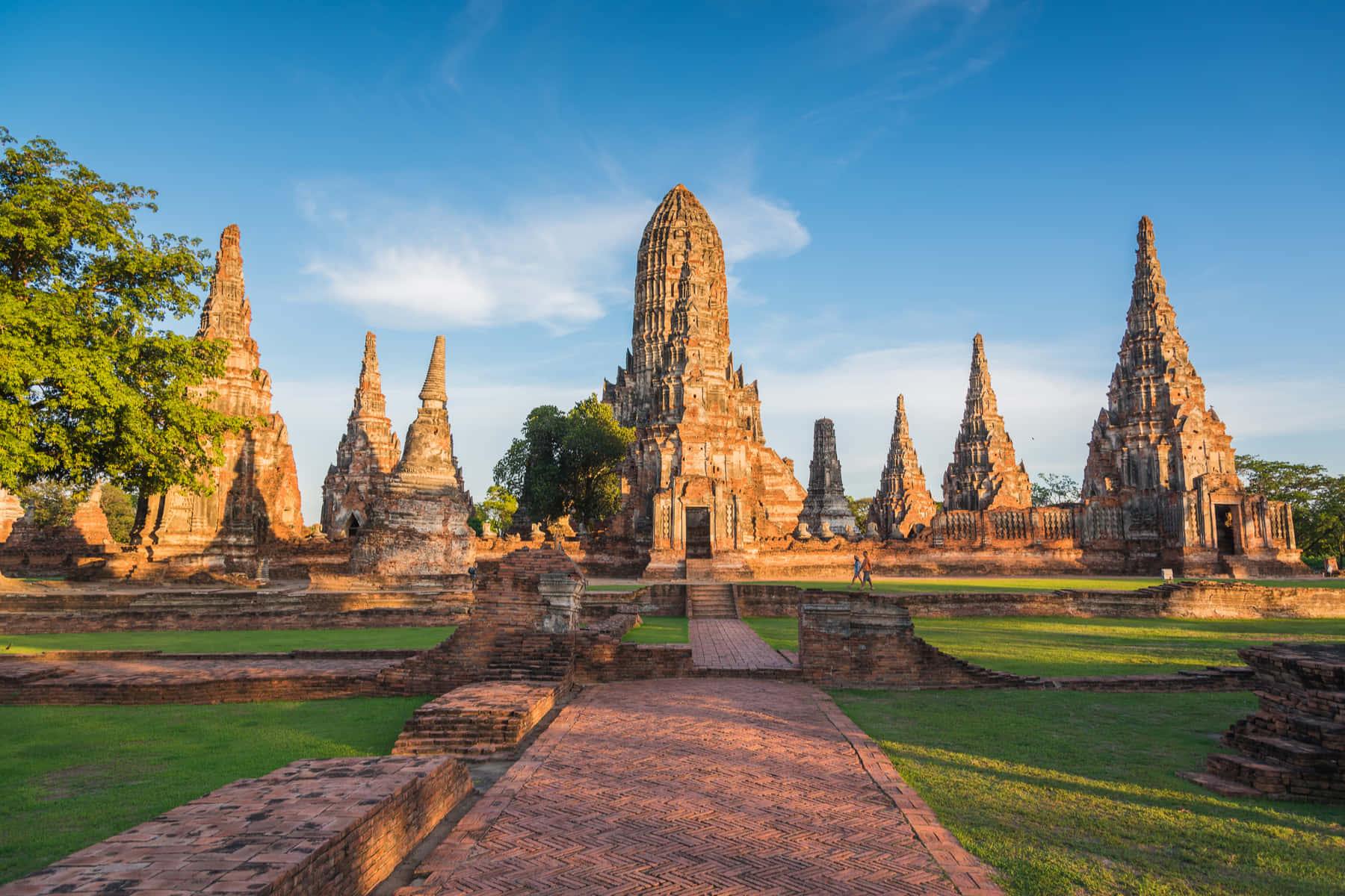 Caption: The Majestic Beauty Of Ayutthaya Historical Park Background