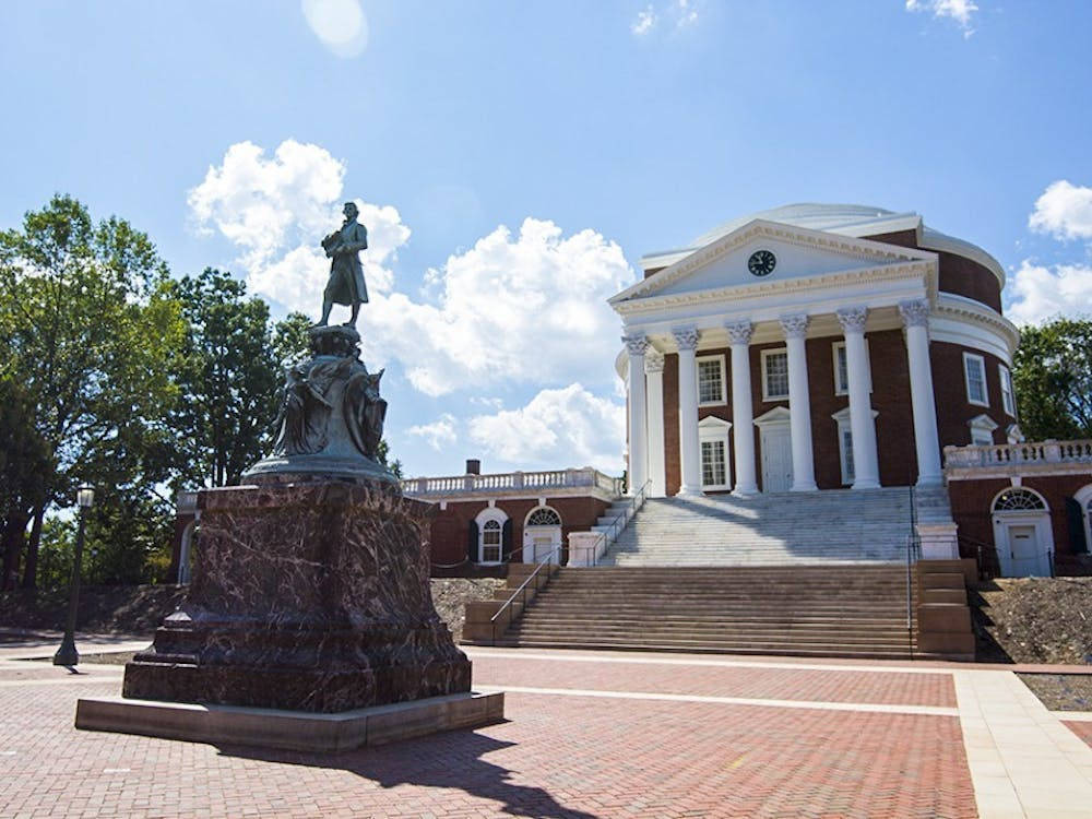 Caption: The Majestic Rotunda At The University Of Virginia. Background